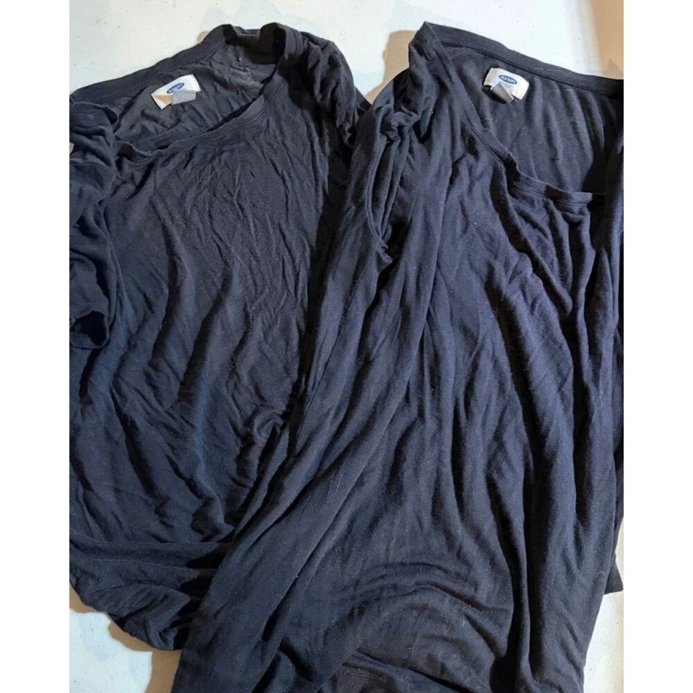 Old Navy Black Scoop Neck Tees Set of 2 Size S Bundle Soft Short Sleeve Top